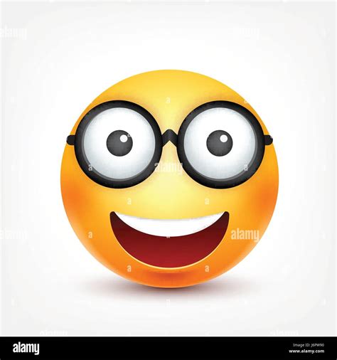Smiley With Glassessmiling Emoticon Yellow Face With Emotions Facial