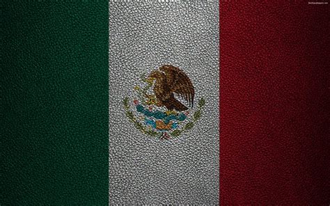 Descargar Fondos De Pantalla La Bandera De México 4k Textura De Cuero
