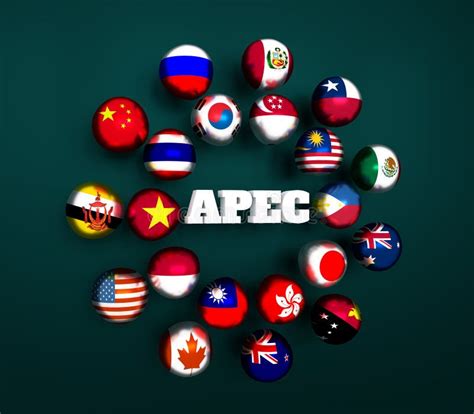 Asia Pacific Economic Cooperation Illustrazione Di Stock