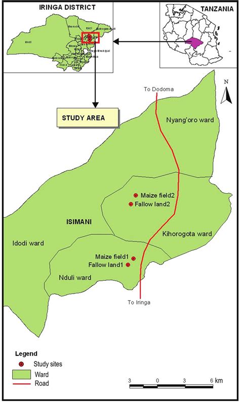 Location Of The Study Sites Ismani Division Iringa Region Tanzania