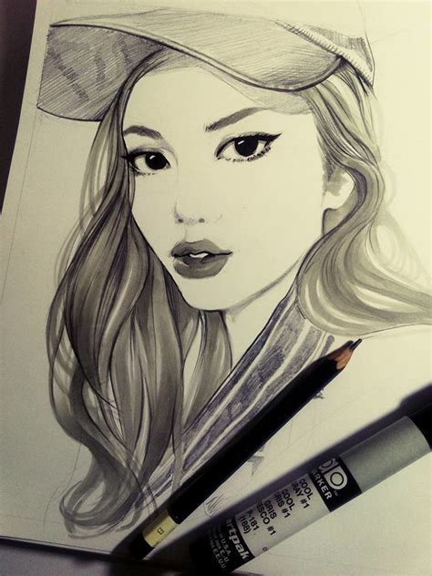 Artstation Korean Girl Sketch