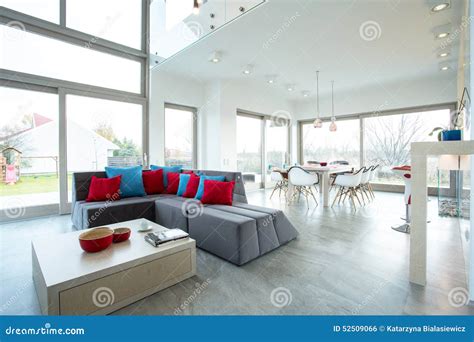 Spacious Living Room Stock Photo Image Of Luxury Furniture 52509066
