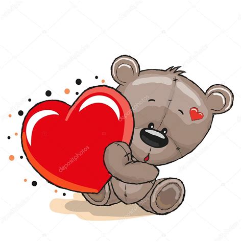 Bear With Heart Stock Vector Image By ©reginast777 83587360