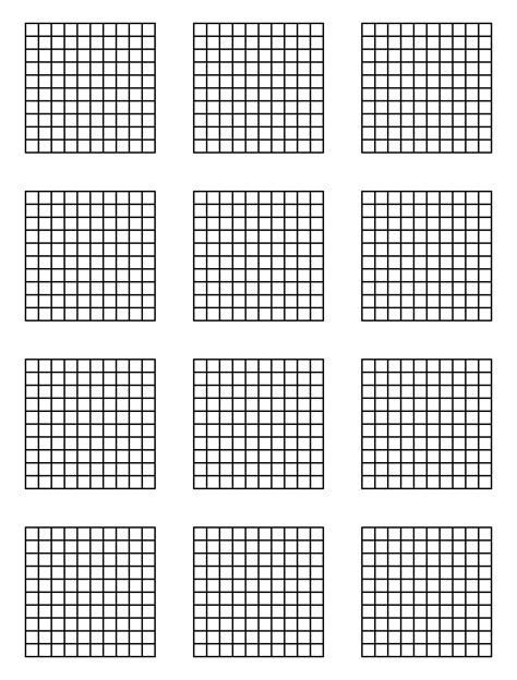 10 X 10 Grid Free Printable On The First Two Versions All Of The