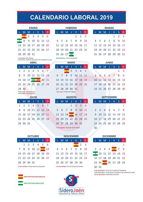 Calendario Laboral 2019 Siderojaén