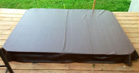 What usually happens is that water accumulates between the vinyl and the foam making the cover heavier and heavier until the seams and stitching fail. DIY Hot tub cover. 2" foam insulation wrapped in vinyl ...