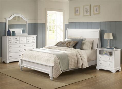Shop wayfair for all the best cottage & country white bedroom sets. Cottage Sleigh Bedroom Set (Snow White) Vaughan Bassett ...