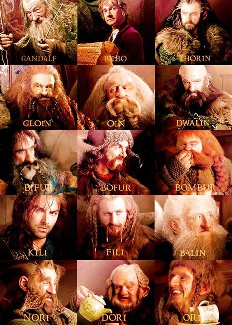 Gandalf Bilbo And The 13 Dwarves Legolas Le Hobbit Thorin Gandalf