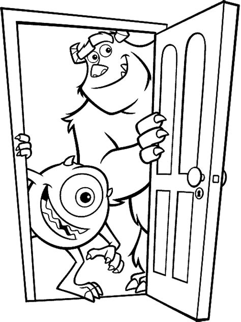 Select from 35870 printable coloring pages of cartoons, animals, nature, bible and many more. Monsters, Inc Sulley and Mike colouring image