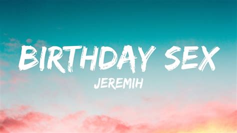 jeremih birthday sex lyrics youtube