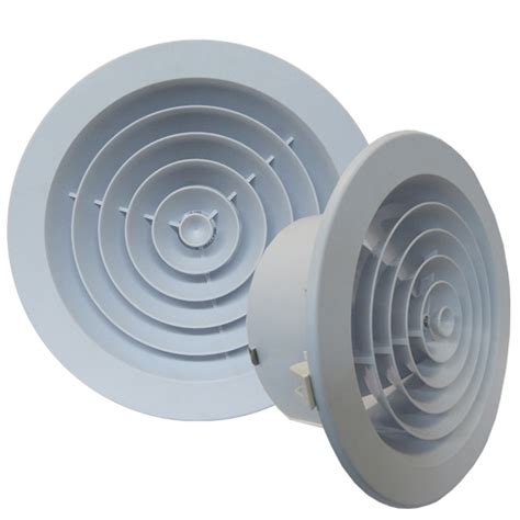 Because hot air rises, and cool air sinks, ceiling vents are the delivery system of choice for cooled air, particularly in hot, humid climates with a predisposition for cooling. Haron International 200mm Round Jet Diffuser Ceiling Vent