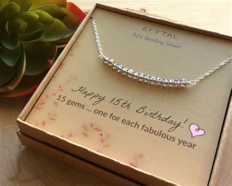 15th Birthday Ts For Girls Sterling Silver Necklace 15 Etsy