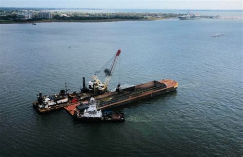 Photo Of The Charleston Harbor Deepening Dredging Today