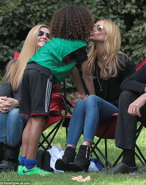 Heidi Klum Saves A Sweet Kiss For Son Johan While Cheering On Her