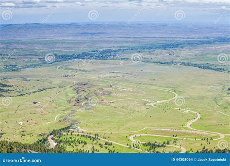 Landscape Of Huge Flat Plateau Prairie Stock Photo Image Of