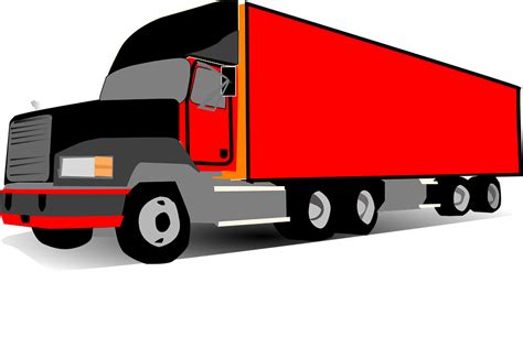truck  wheeler red  vector graphic  pixabay