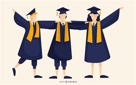 Graduates Illustration Vector Download