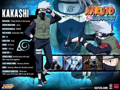 Kakashi Facts Naruto Shippuden Characters Naruto Kakashi