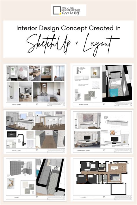 Design Concept Example In Sketchup Layout — The Little Design Corner