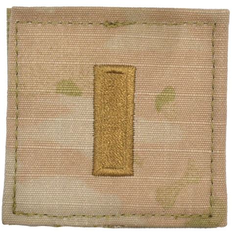 Army Rank W Hook Fastener Backing Second Lieutenant 3 Color Ocp