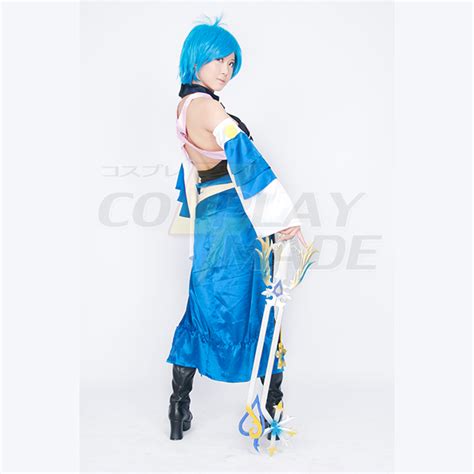 kingdom hearts birth by sleep aqua game cosplay costume