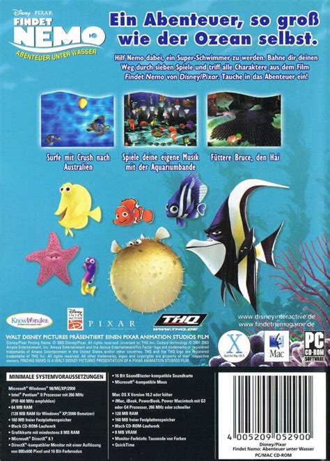 DisneyPixar Finding Nemo Nemo S Underwater World Of Fun Cover Or Packaging Material MobyGames