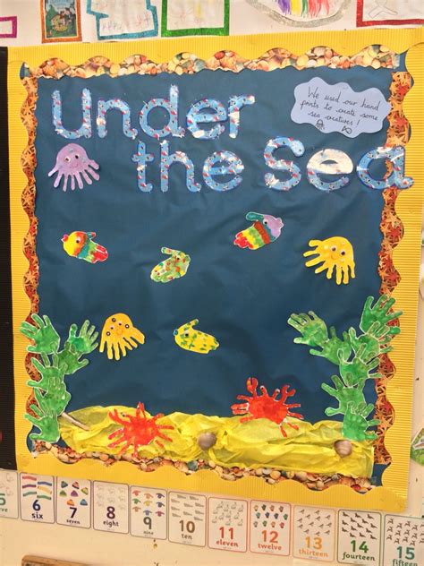 Early Years Under The Sea Display Board Using Handprints ☺️ 🐠🐟 Summer