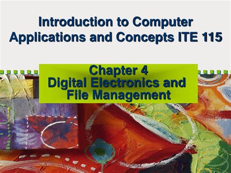 Ppt Introduction To Computer Applications And Concepts Ite 115