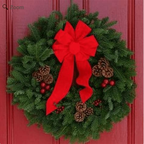 Kabloom Holiday Collection Classic 24in Real Balsam Holiday Wreath