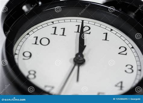 Clock Showing At Noon Stock Image Image Of Second Retro 125386695