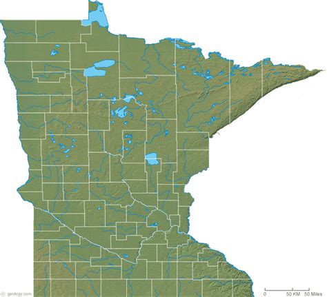 Minnesota Map With Lakes And Rivers Interactive Map