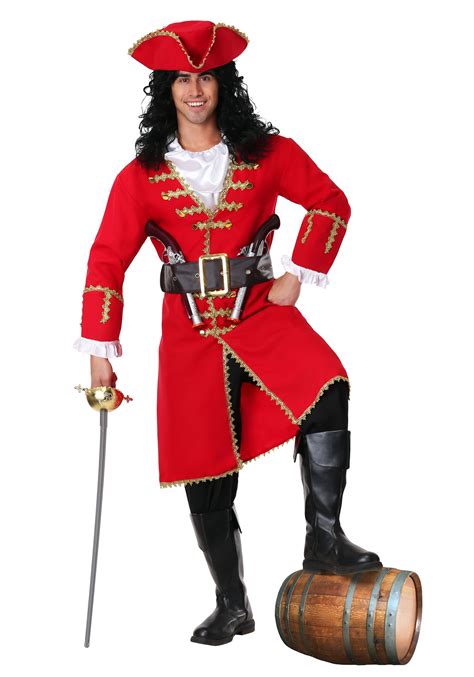 kleidung and accessoires adult deluxe pirate rum runner captain blackheart fancy dress costume