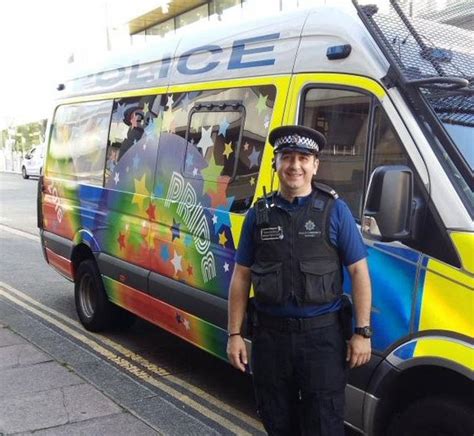 Police Van Decorated To Support Brighton Pride Bbc News
