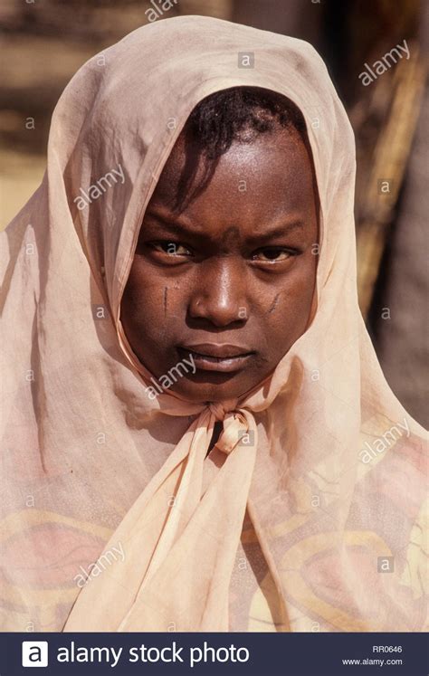 Young Nigerien Djerma Zarma Girl With Traditional Facial