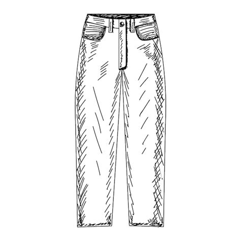 Premium Vector Vector Isolated Jeans Sketch Hand Drawn