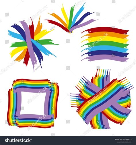 Art Rainbow Color Brush Stroke Painting Stock Vector Royalty Free