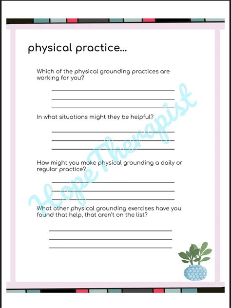 Therapy Worksheets Grounding Skills Mental Health Worksheets Etsy