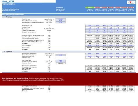 Excel Template Commercial Real Estate Excel Model Template Excel