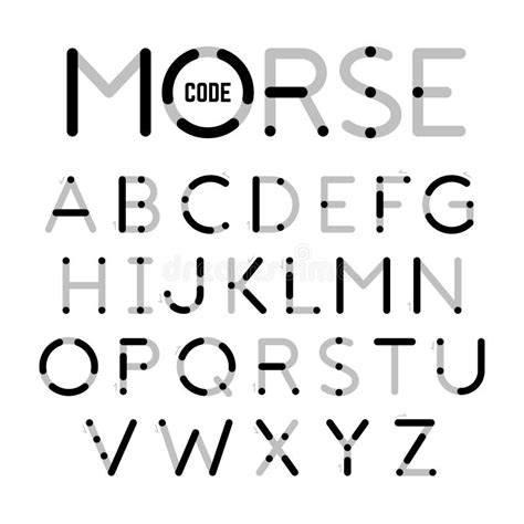 Morsealphabet Alphabet Vektor Abbildung Illustration Von Ausbildung