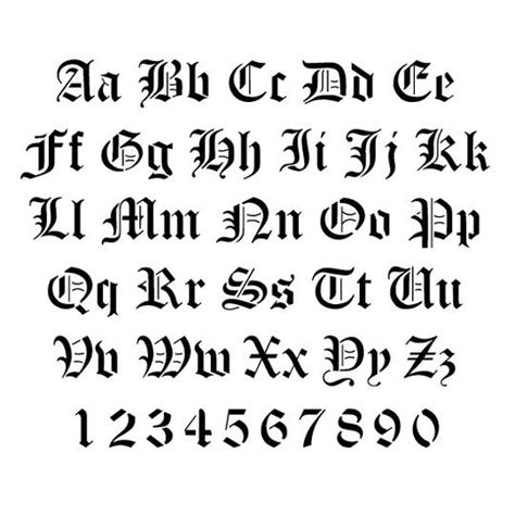 Stencils Uppercase Alphabets Old English Lettering Stencils