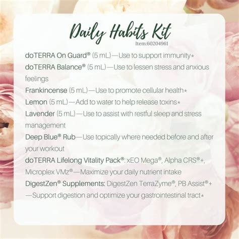 Doterra Daily Healthy Habits Challenge And Kit Holistic Health