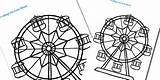 Ferris Wheel Coloring Template Seaside Colouring Designlooter sketch template