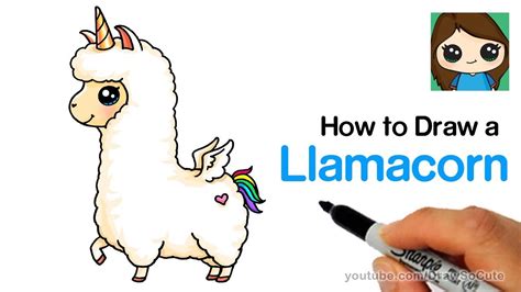 3d optical illusion on paper with our drawings. How to Draw a Llamacorn Easy and Cute | l-kG9vWA_-g