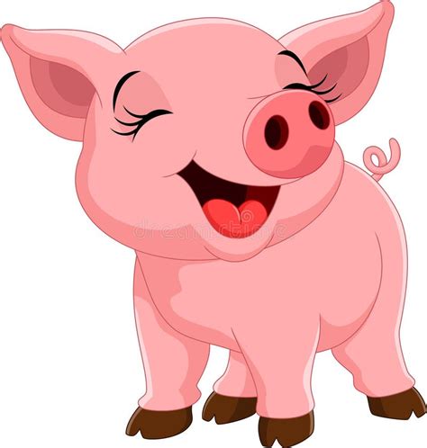 Cute Pig Cartoon Stock Illustration Illustration Of Domestic 115037710