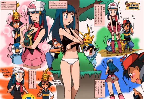 Pikachu Dawn Ash Ketchum Piplup And Cyndaquil Pokemon And 1 More