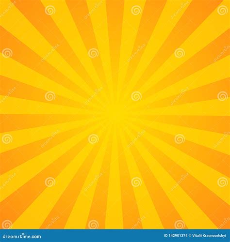 Sunburst Background Orange Background With Radial Lines For Retro