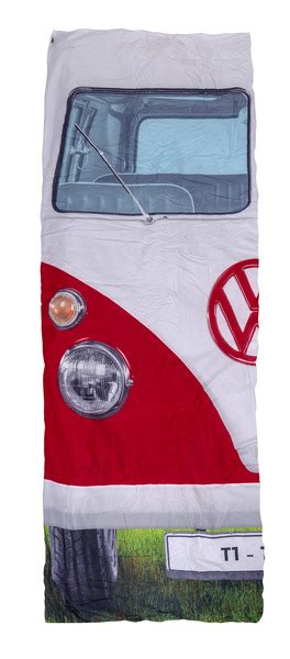 Camping Sleeping Bag Vw Collection Vw T1 180x75cm Red Vw Bulli Decoration And Wall Tattoo