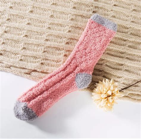 1 Pair Winter Cashmere Women Warm Socks Coral Fleece Sleep Floor Wool Long Socks Free Shipping