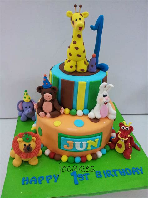 For foods, cut vegetables like carrot, cucumber. 2 Year Old Birthday Cake (With images) | Animal birthday ...