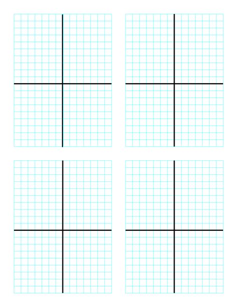 Printable 4 Quadrant Graph Paper With Numbered X And Y 4 Quadrant